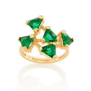 GOLD RING WITH CRYSTAL