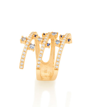 GOLD RING WITH ZIRCONIA