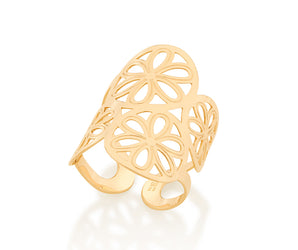 GOLD ORANGE SLICE RING