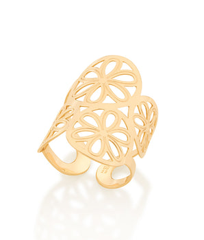 GOLD ORANGE SLICE RING