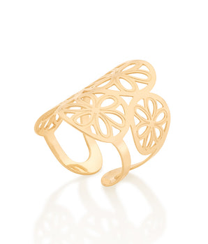 GOLD ORANGE SLICE RING