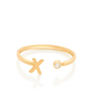GOLD LETTER RING