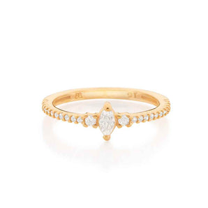 GOLD RING WITH ZIRCONIA
