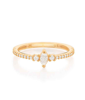 GOLD RING WITH ZIRCONIA