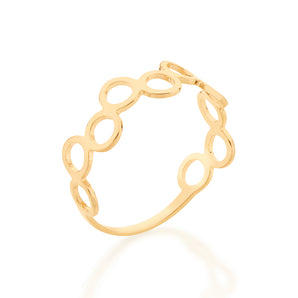 GOLD HOLLOW CIRCLES RING