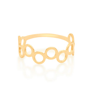 GOLD HOLLOW CIRCLES RING