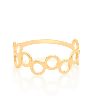 GOLD HOLLOW CIRCLES RING
