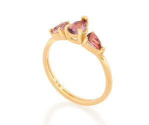 GOLD LIGHT RING IN PURPLE