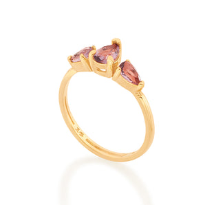 GOLD LIGHT RING IN PURPLE