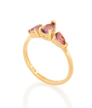 GOLD LIGHT RING IN PURPLE