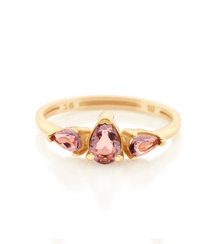 GOLD LIGHT RING IN PURPLE
