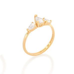 GOLD RING WITH ZIRCONIA