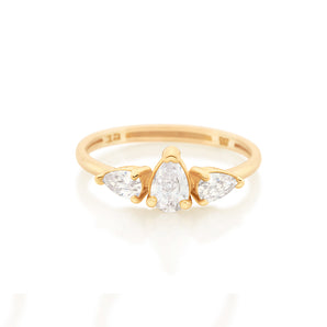 GOLD RING WITH ZIRCONIA