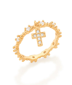 GOLD RING WITH ZIRCONIA