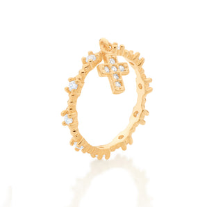 GOLD RING WITH ZIRCONIA