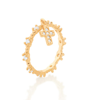 GOLD RING WITH ZIRCONIA