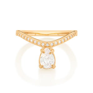 GOLD CURVED RING