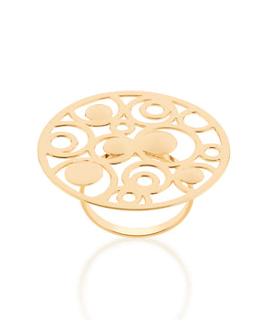 GOLD SUN MAXI RING