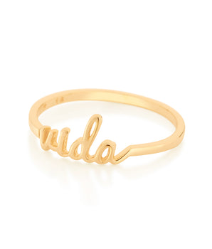 GOLD VIDA (LIFE) SKINNY RING