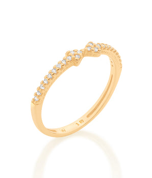GOLD RING WITH ZIRCONIA