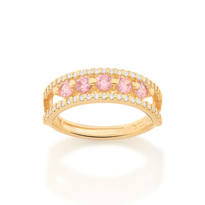 GOLD RING WITH ZIRCONIA
