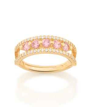 GOLD RING WITH ZIRCONIA