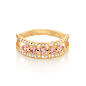 GOLD RING WITH ZIRCONIA