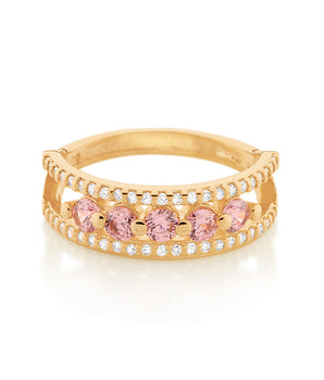 GOLD RING WITH ZIRCONIA