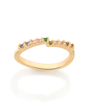 GOLD RING WITH ZIRCONIA