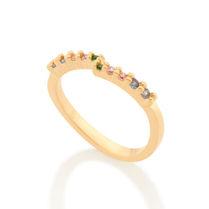 GOLD RING WITH ZIRCONIA