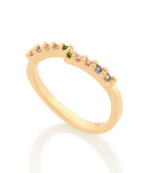 GOLD RING WITH ZIRCONIA