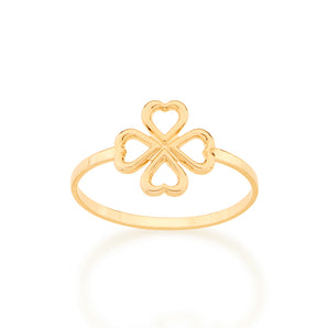 GOLD CLOVER RING