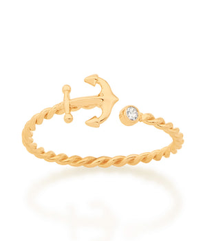 GOLD RING WITH ZIRCONIA