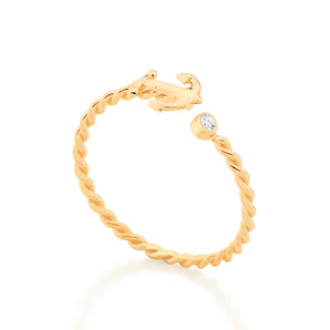 GOLD RING WITH ZIRCONIA