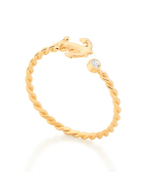 GOLD RING WITH ZIRCONIA