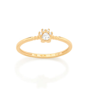 GOLD RING WITH ZIRCONIA