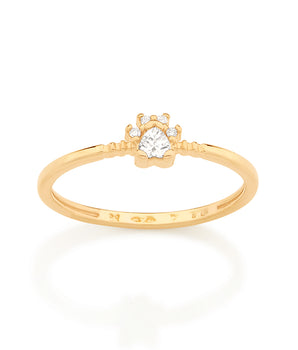 GOLD RING WITH ZIRCONIA