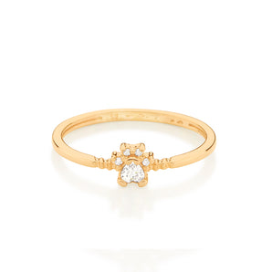 GOLD RING WITH ZIRCONIA