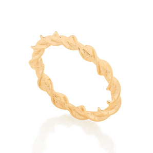 GOLD TWISTED SKINNY RING