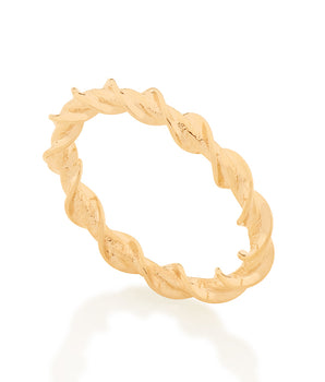 GOLD TWISTED SKINNY RING
