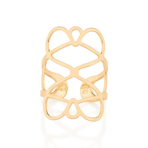 GOLD HEART MAXI RING