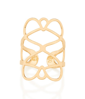GOLD HEART MAXI RING
