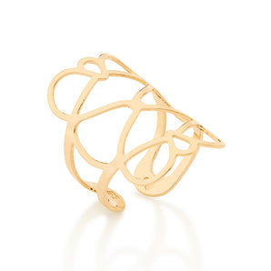 GOLD HEART MAXI RING
