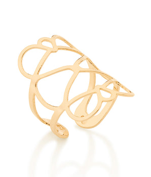 GOLD HEART MAXI RING