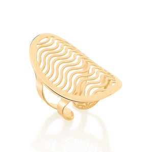 GOLD WAVE MAXI RING