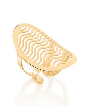 GOLD WAVE MAXI RING