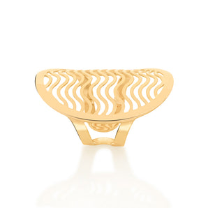 GOLD WAVE MAXI RING