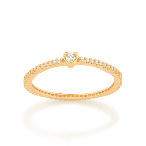 GOLD RING WITH ZIRCONIA