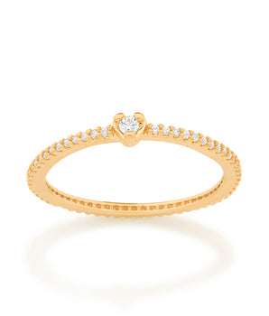 GOLD RING WITH ZIRCONIA