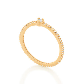 GOLD RING WITH ZIRCONIA